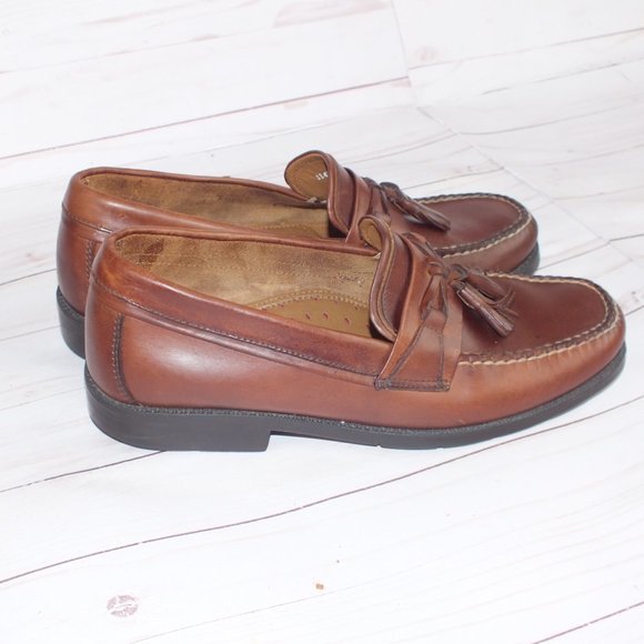BASS FLEX‎ ADAMS KILTIE TASSEL LOAFER SIZE 10 BROWN - Picture 3 of 9